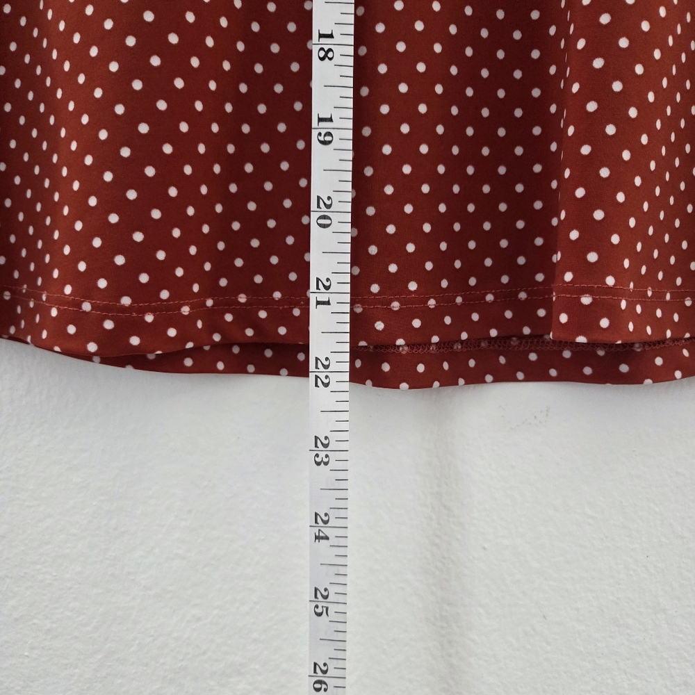 Red and White Striped and Polka Dot Womena Top Size Small - Picture 11 of 15